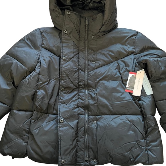 NWT BCBG Ladies Black Puffer Jacket - Picture 9 of 16